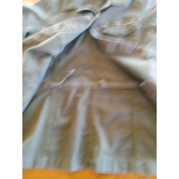 Prana Womens Button Front Cotton Blend Canvas Pennington Jacket Olive Medium - Picture 7 of 7